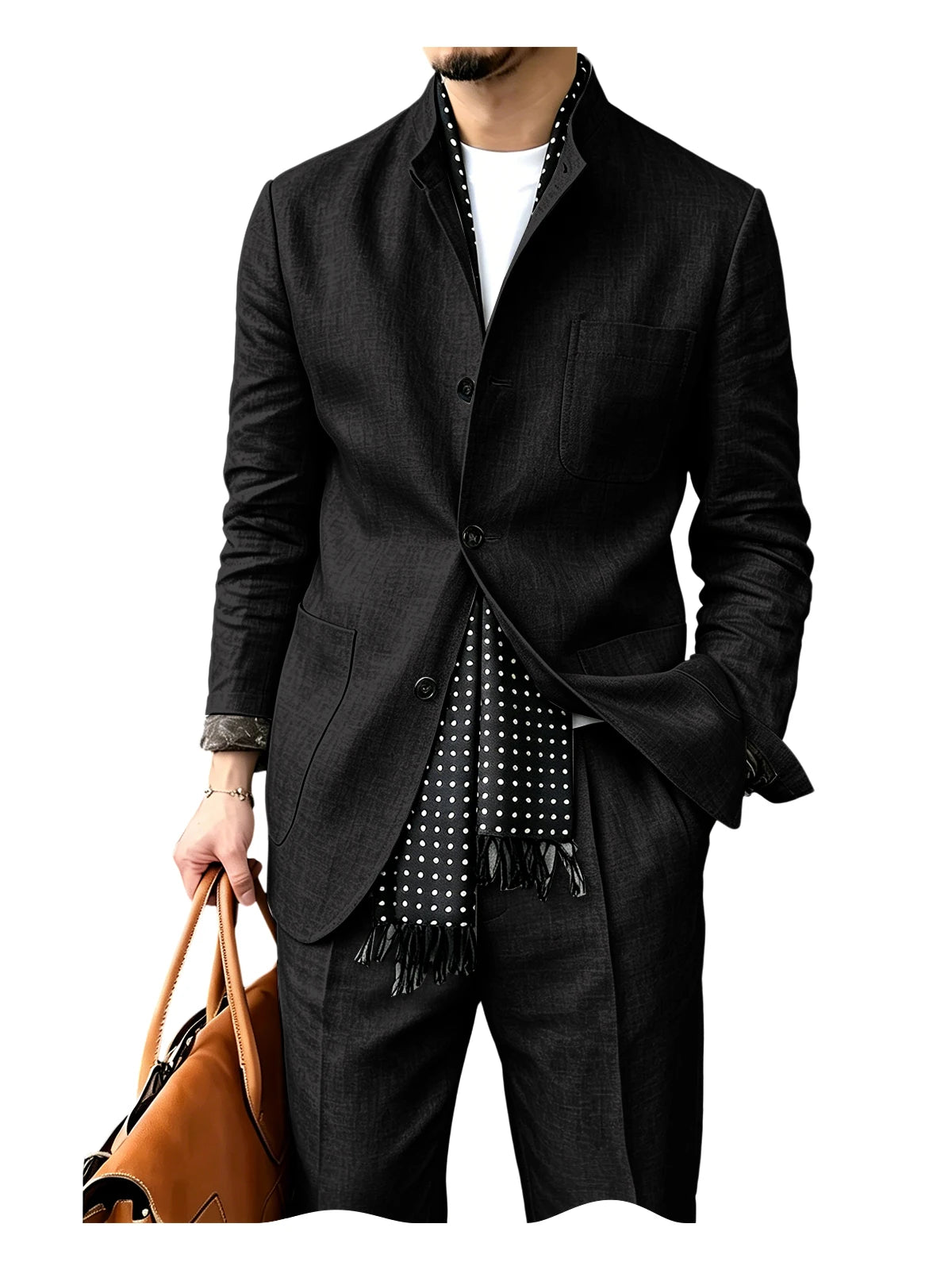 Costume homme 2 pièces en lin, veste et pantalon – CLEVI Paris