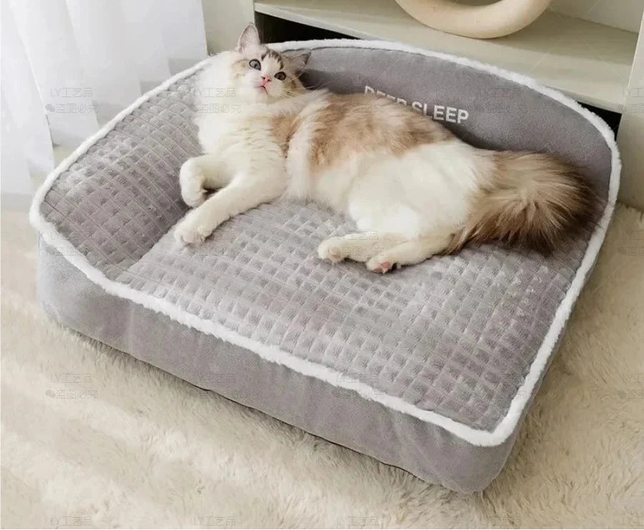 Lit chien et chat en velours côtelé – CLEVI Paris