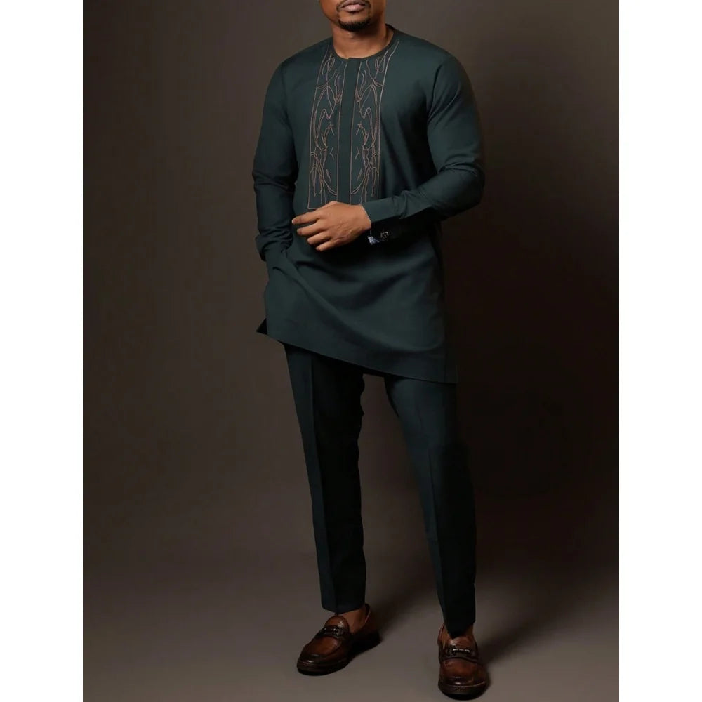 Costume Africain Homme 2 Pièces Kaftan – CLEVI Paris