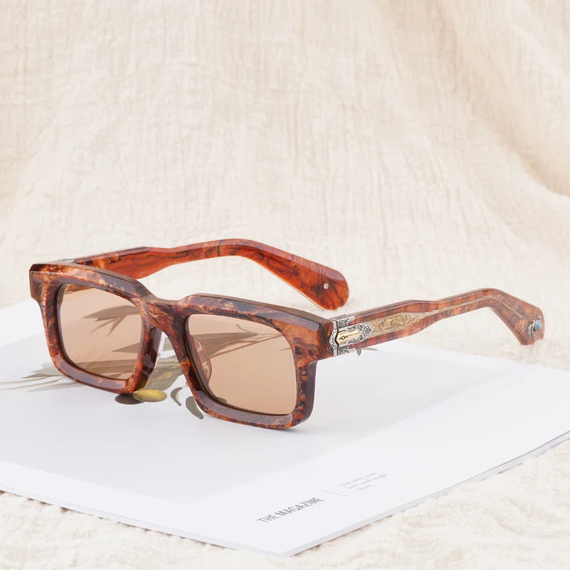 Lunettes de Soleil Homme Acétate Rectangle UV400 – CLEVI Paris