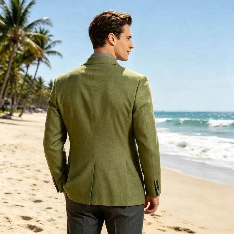 Costume homme 2 pièces coton et lin – CLEVI Paris
