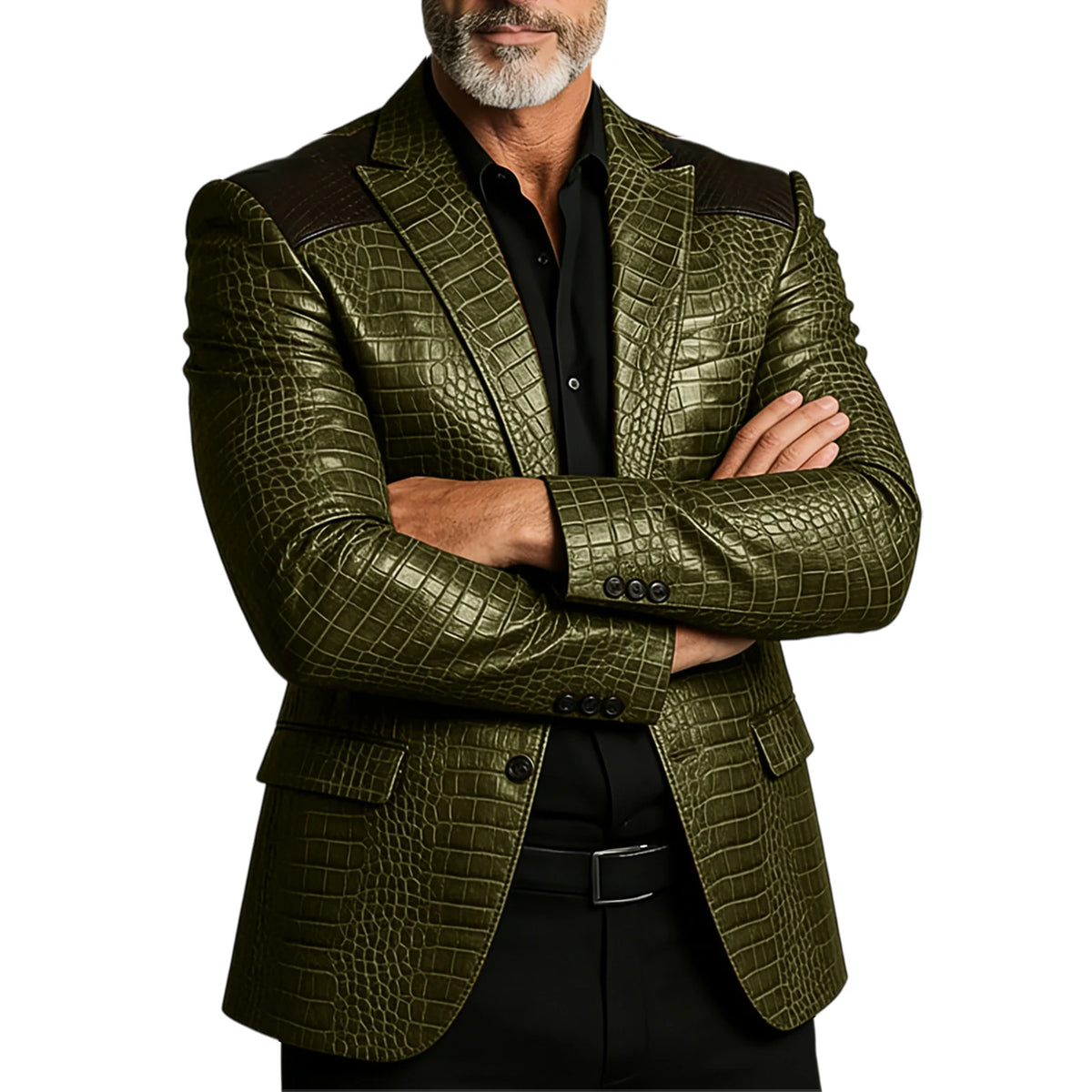 Blazer effet crocodile homme – CLEVI Paris