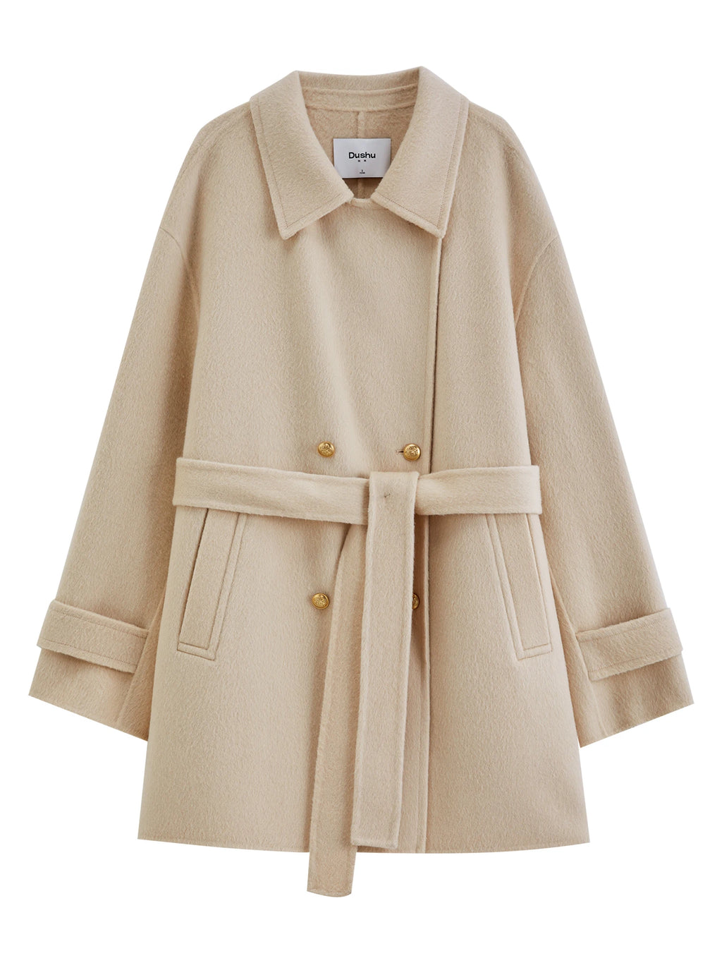 Manteau femme en laine ceinturé DUSHU – CLEVI Paris