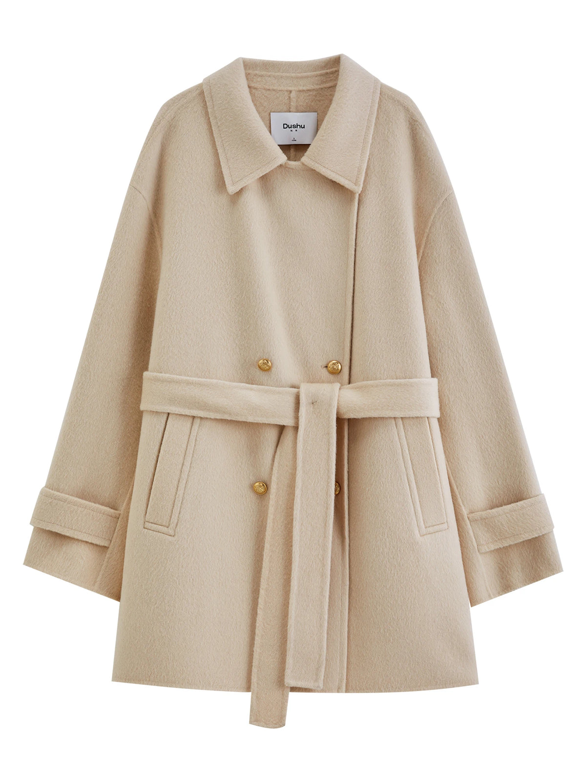 Manteau femme en laine ceinturé DUSHU – CLEVI Paris