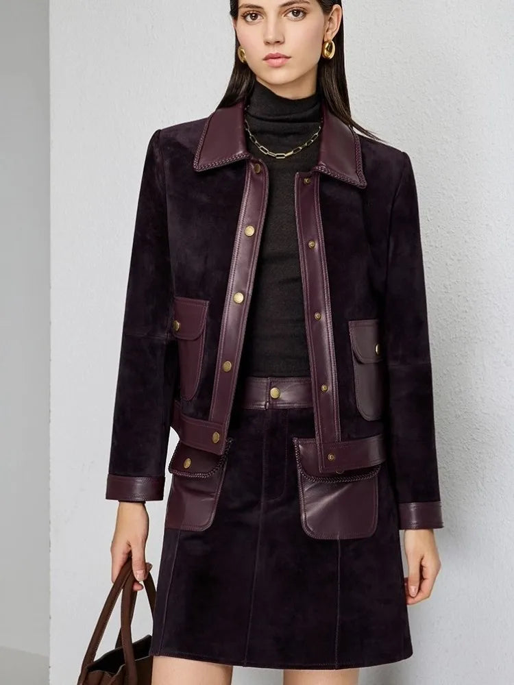 Veste ou jupe femme en cuir de mouton – CLEVI Paris