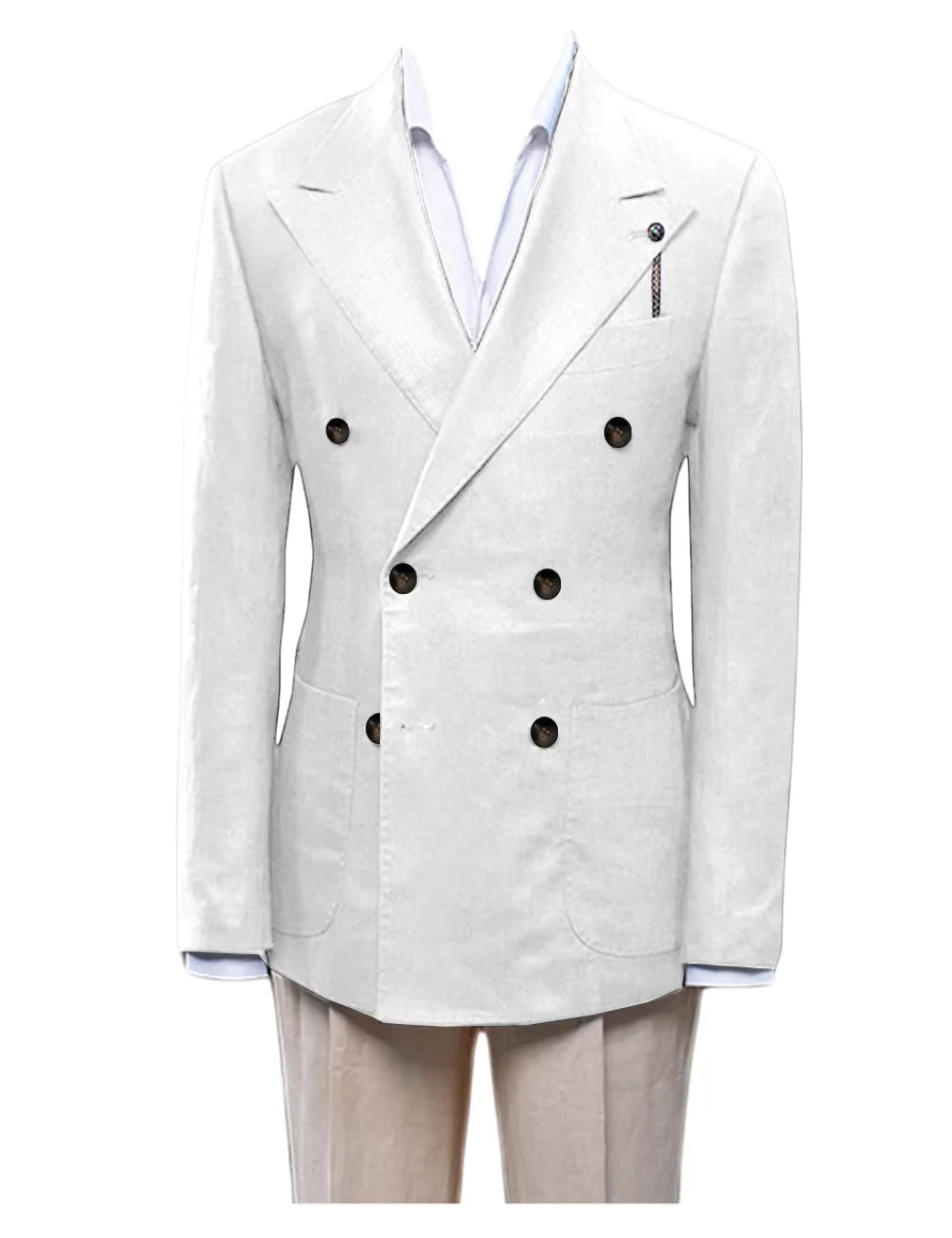 Blazer croisé lin et coton homme – CLEVI Paris