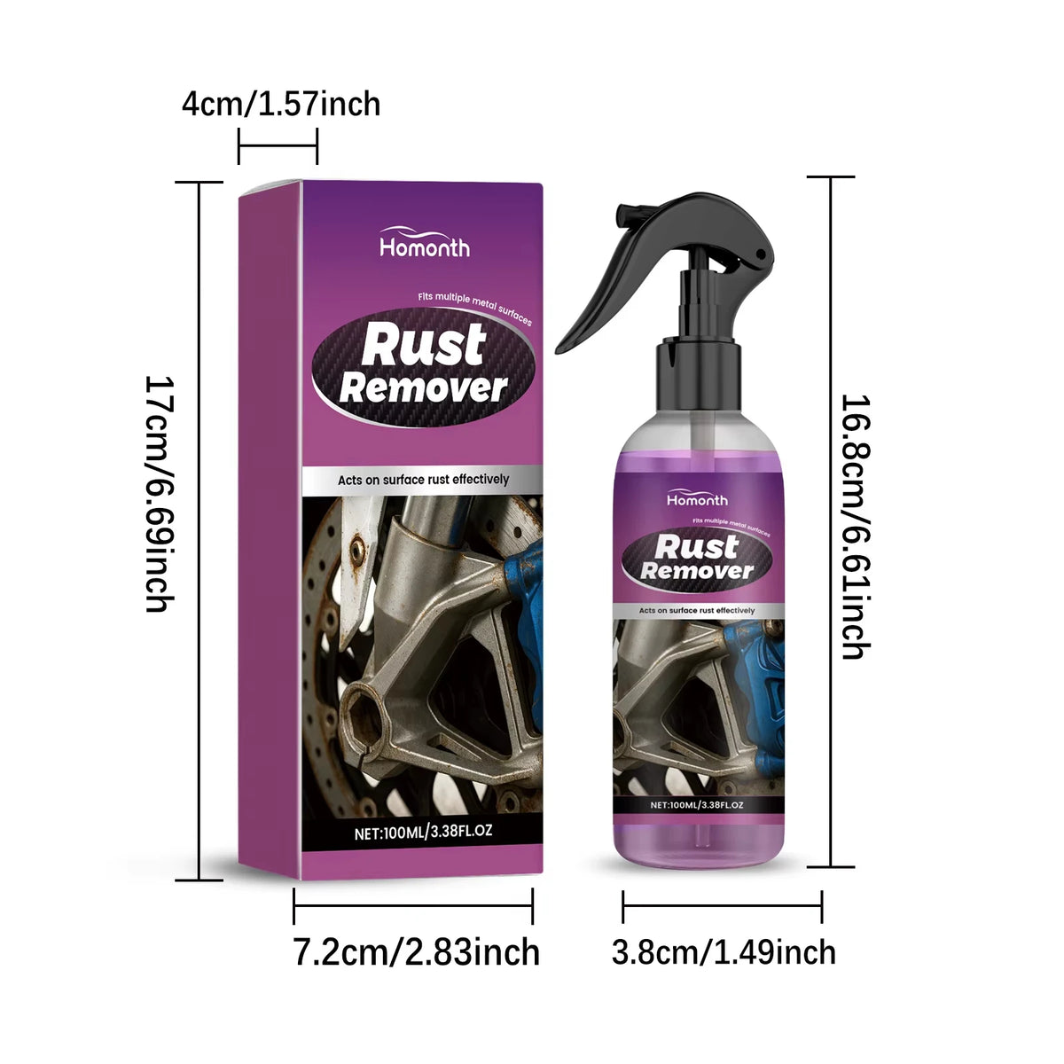 Spray antirouille pour surfaces métalliques 100 ml – CLEVI Paris