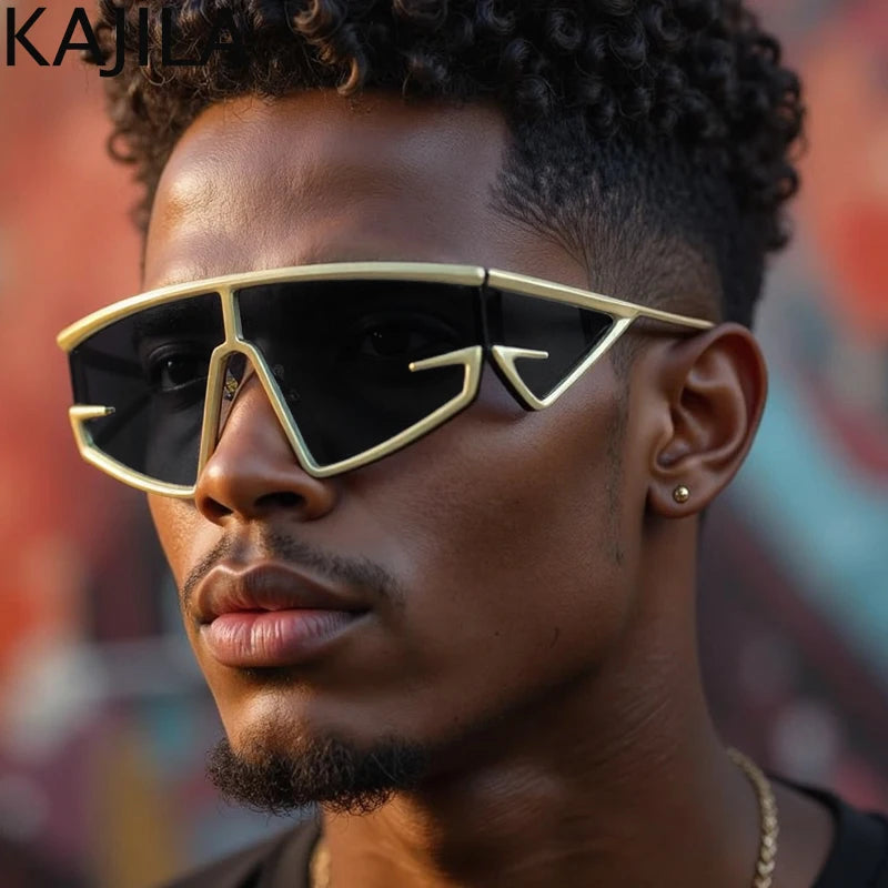 Lunettes de Soleil Shield Y2K Punk Steampunk Cyclisme UV400 Unisexe – CLEVI Paris
