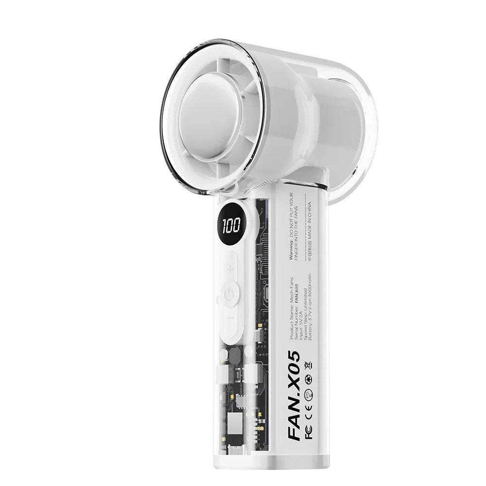 Ventilateur portatif rechargeable 3000 mAh – CLEVI Paris