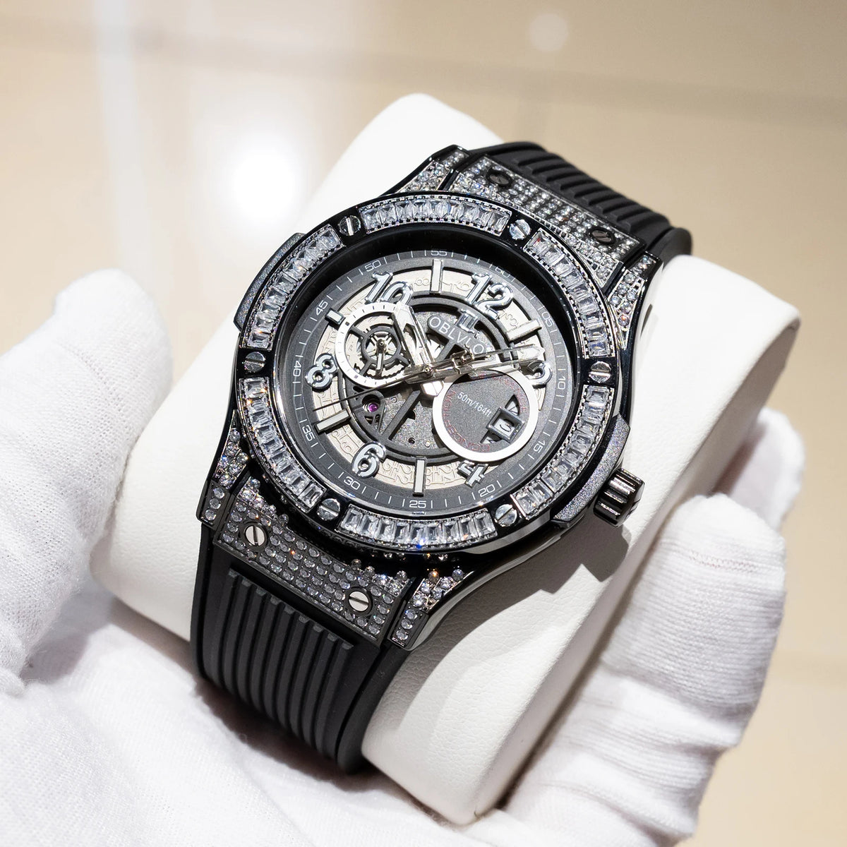 Montre Homme Mécanique Automatique Squelette Saphir 44mm – CLEVI Paris