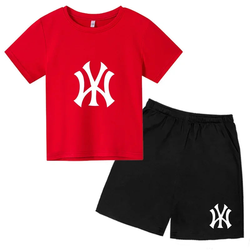 Ensemble enfant T-shirt à lettres et short – CLEVI Paris