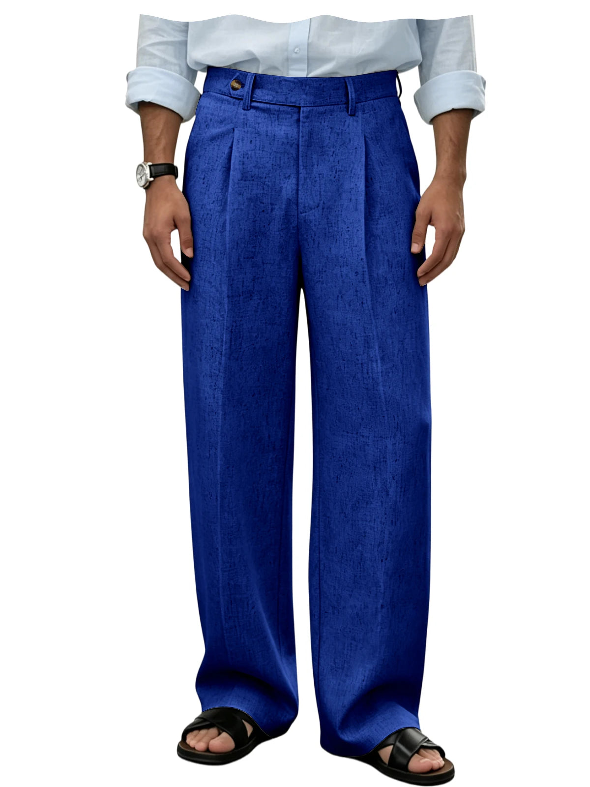 Pantalon homme en lin coupe ample – CLEVI Paris
