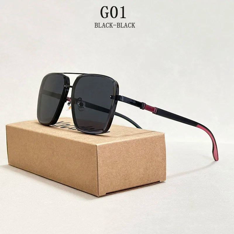 Lunettes de Soleil Carrées Vintage Luxe Miroir UV400 Unisexe – CLEVI Paris