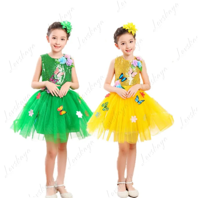 Robe de cérémonie fille tulle et paillettes – CLEVI Paris