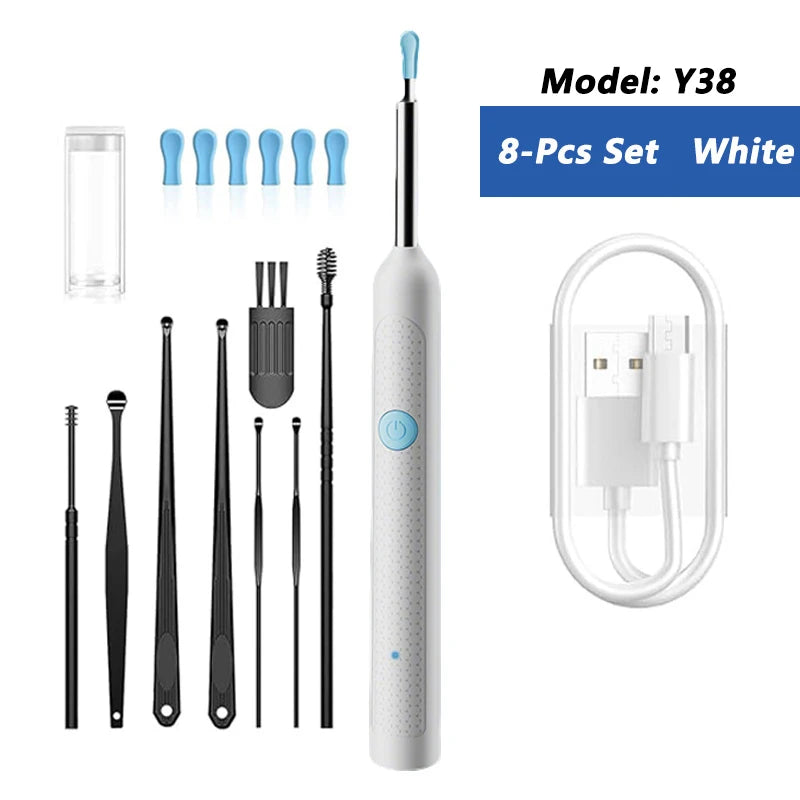 Kit Nettoyeur Oreilles Visuel HD 1080P Wi-Fi Otoscope IP67 USB-C – CLEVI Paris