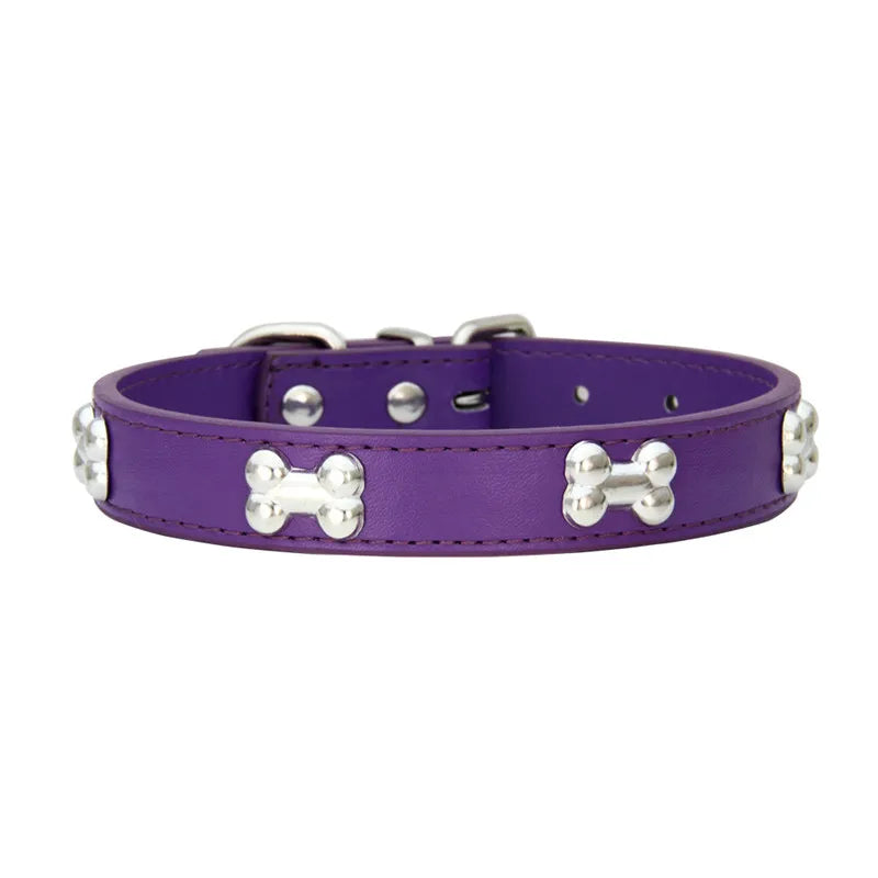 Collier pour chien en cuir multicolore – CLEVI Paris