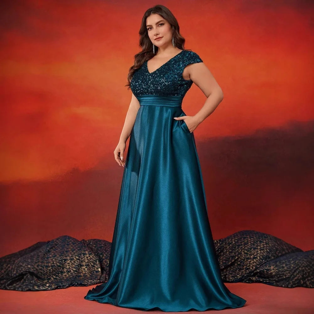 Robe longue à sequins pour cérémonie – CLEVI Paris