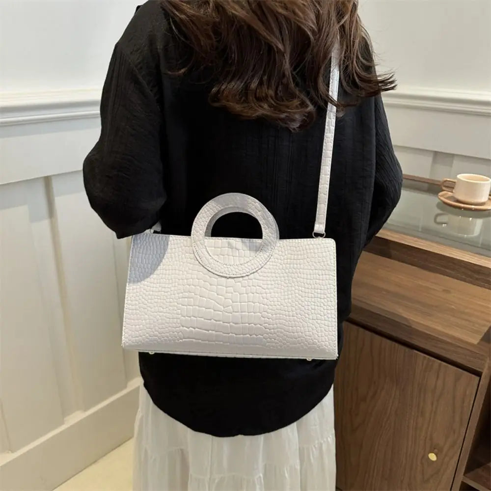 Sac Hobo Femme Cuir PU Motif Croco Grande Capacité Rétro Unisexe – CLEVI Paris