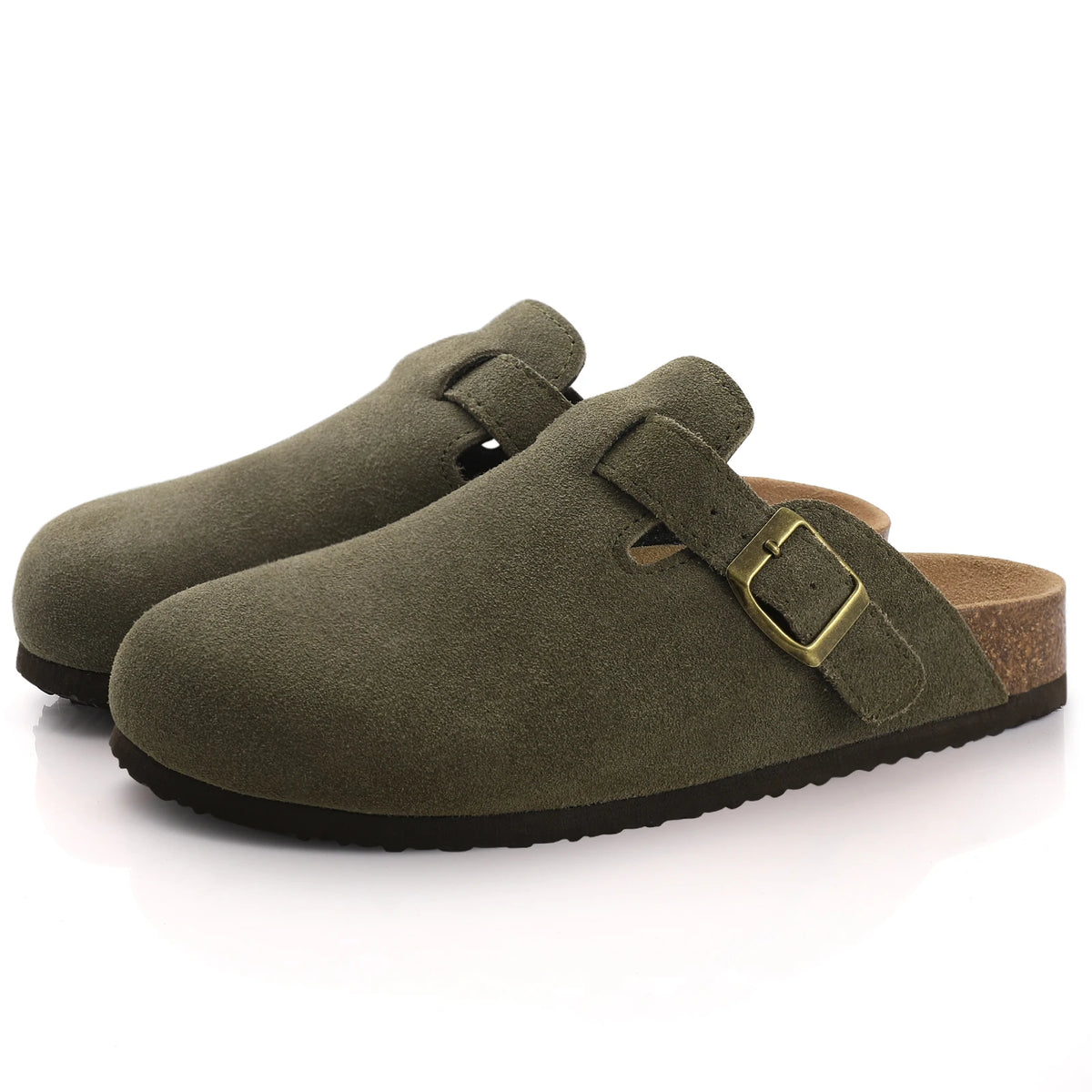 Sandales unisexes en daim à boucle – CLEVI Paris