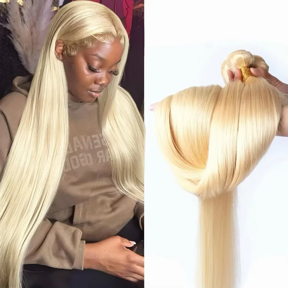 Bundles Cheveux Humains Lisses Blonde 613 Brésiliens Très Longues Cheetahbeauty – CLEVI Paris