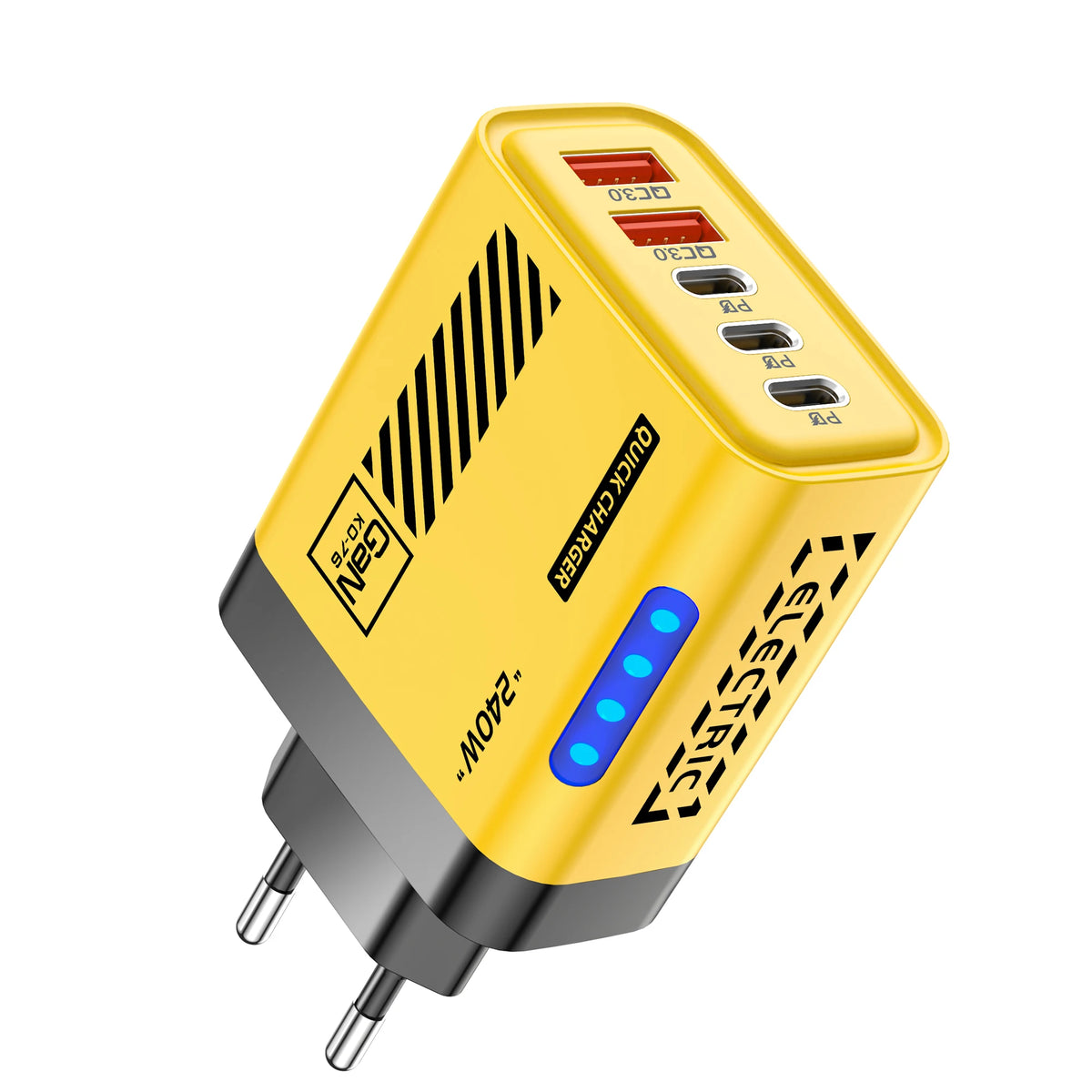 Chargeur GaN 5 Ports 240W USB-C PD Charge Rapide – CLEVI Paris