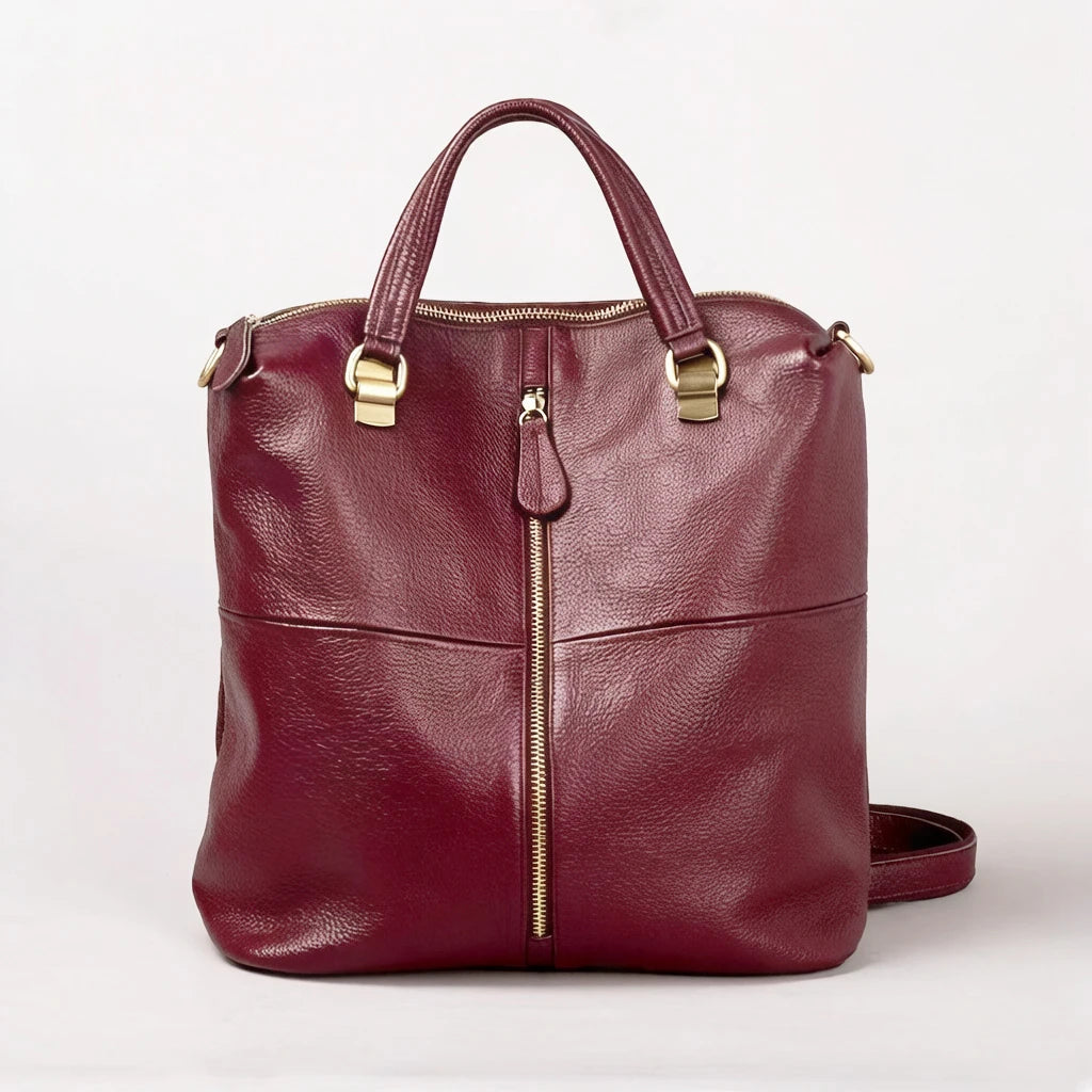 Sac À Dos Femme Cuir Vache Convertible Anti-Vol Voyage – CLEVI Paris