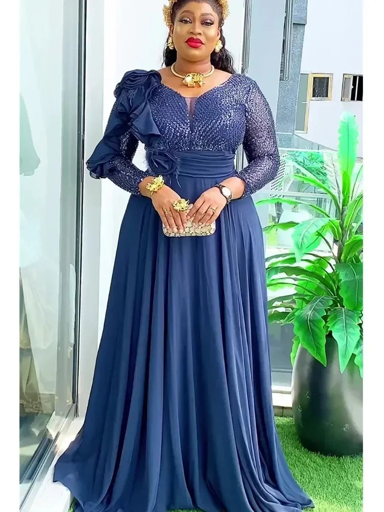 Robe longue africaine élégante femme – CLEVI Paris