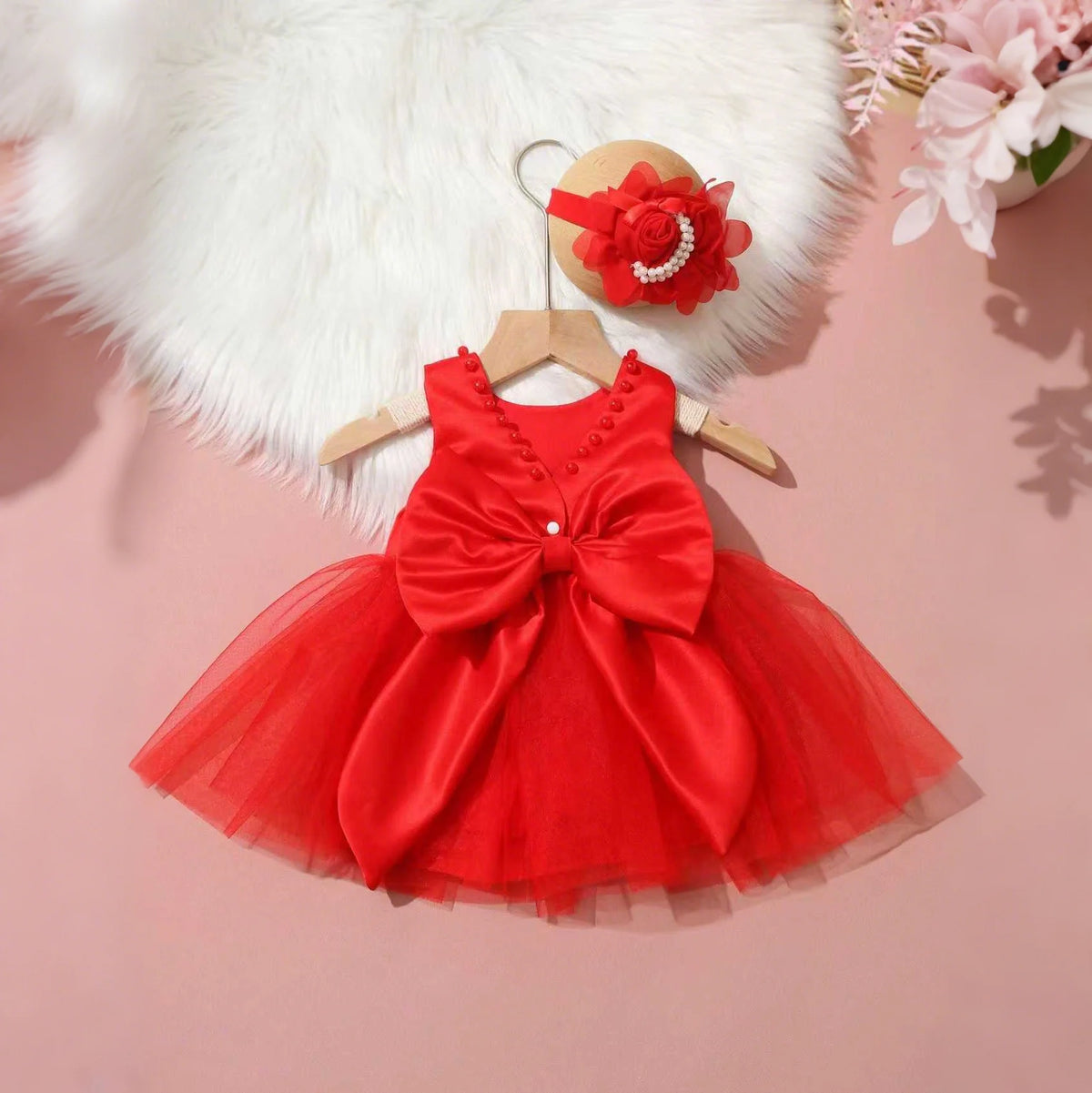 Tenue photo bébé fille robe et bandeau – CLEVI Paris
