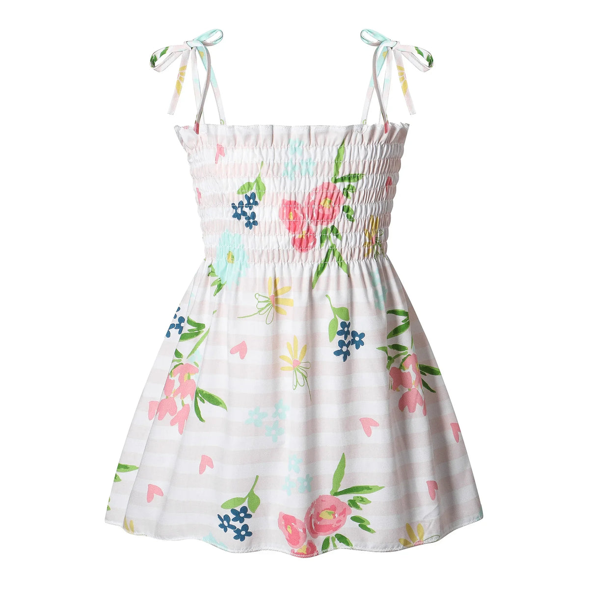 Robe fille d’été à motif floral – CLEVI Paris