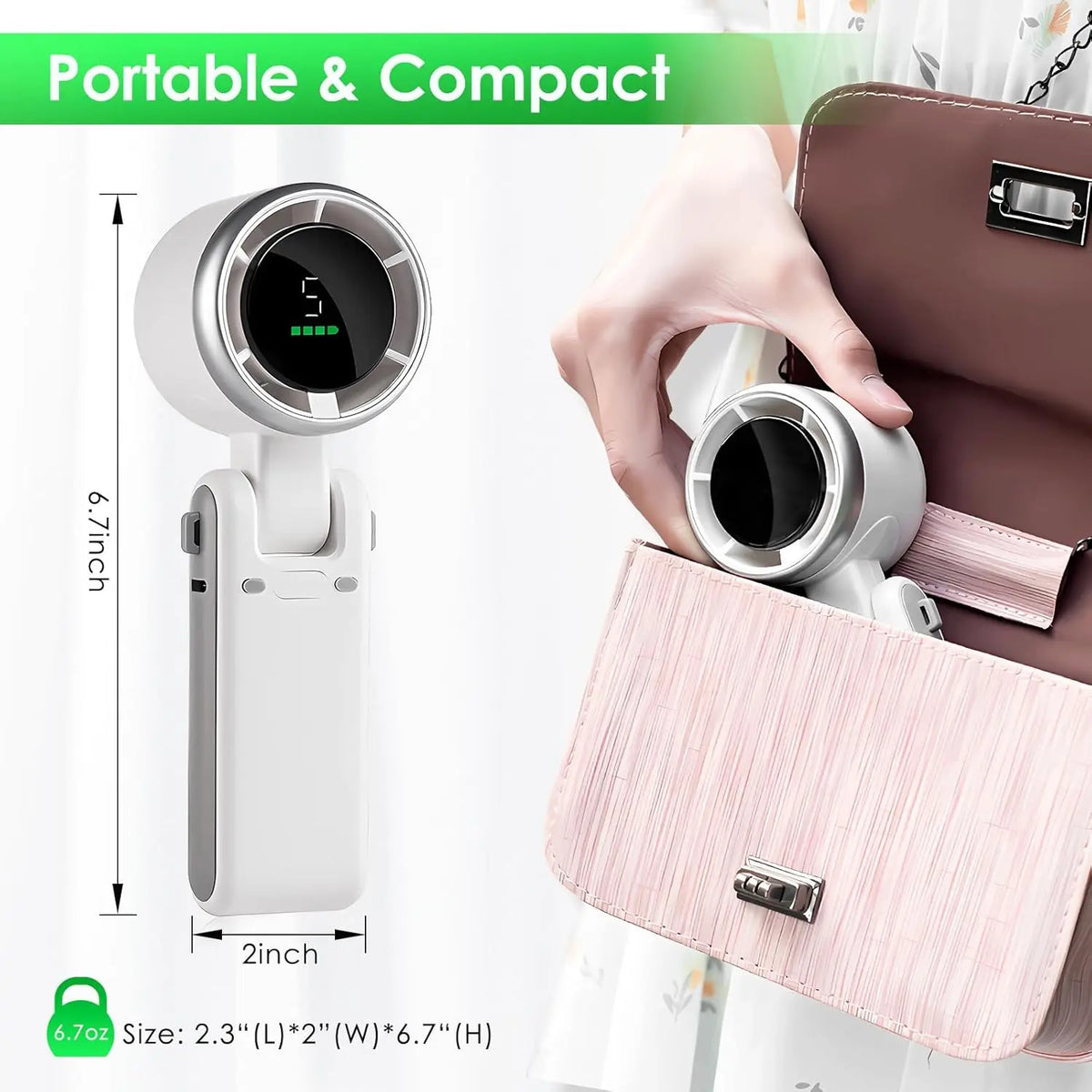Mini ventilateur turbo pliable rechargeable USB-C – CLEVI Paris
