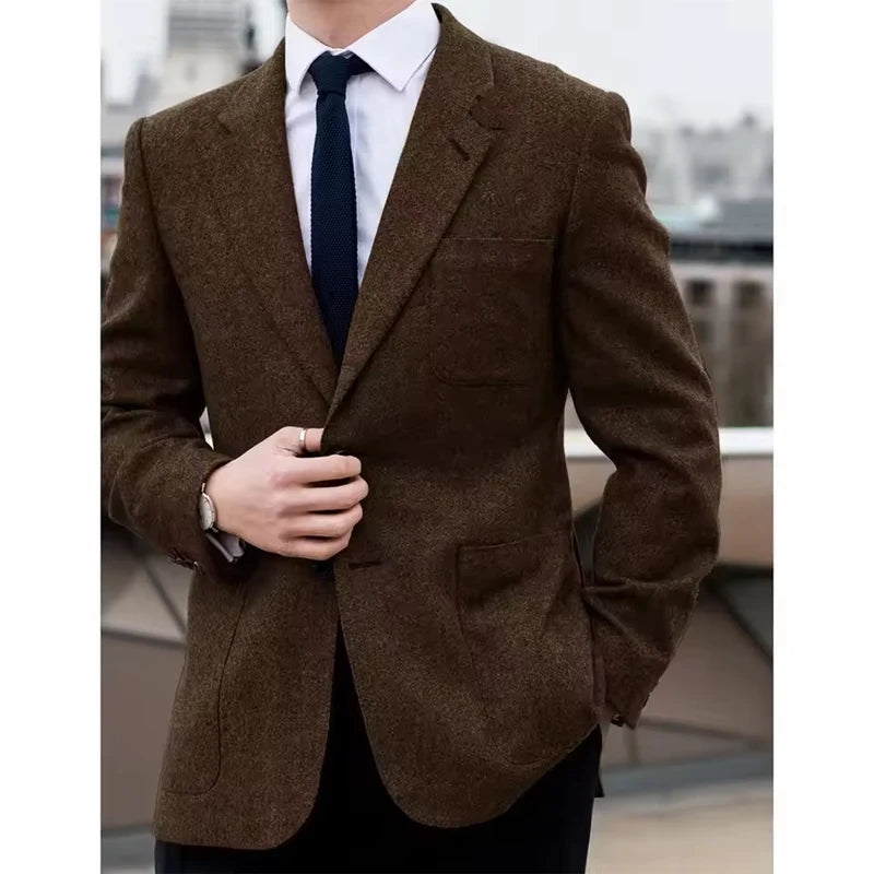 Blazer homme en polyester à simple boutonnage – CLEVI Paris