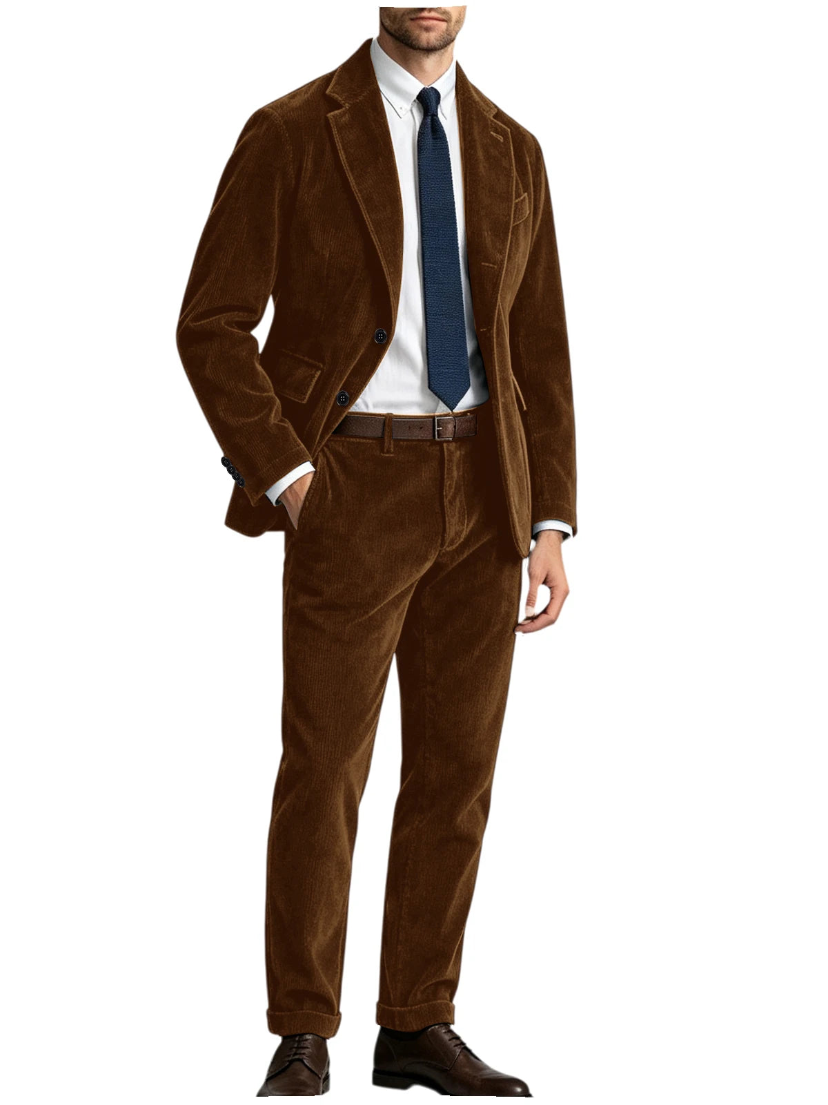 Costume homme 2 pièces en velours côtelé – CLEVI Paris