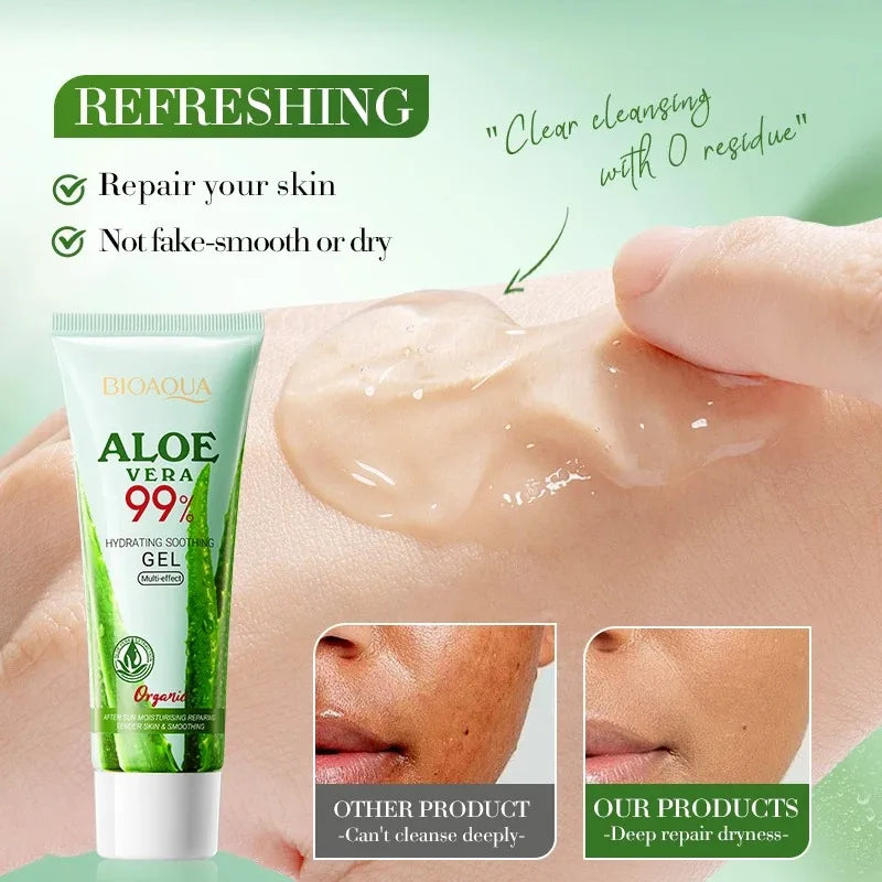 Gel Aloé Vera Hydratant Visage & Corps – Apaisant, Anti-Acné & Réparateur Solaire – CLEVI Paris