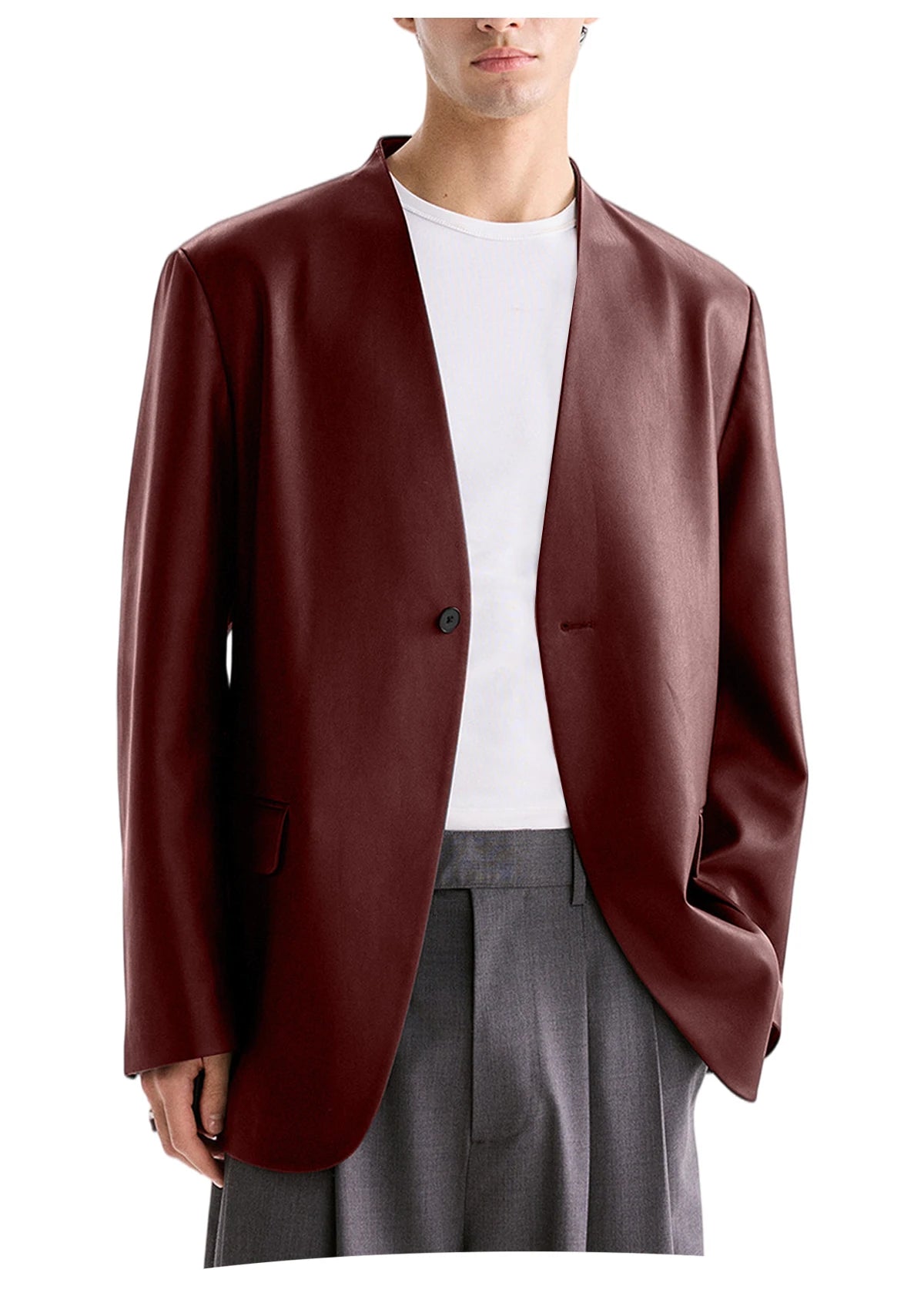 Blazer homme en tweed à chevrons, coupe droite – CLEVI Paris