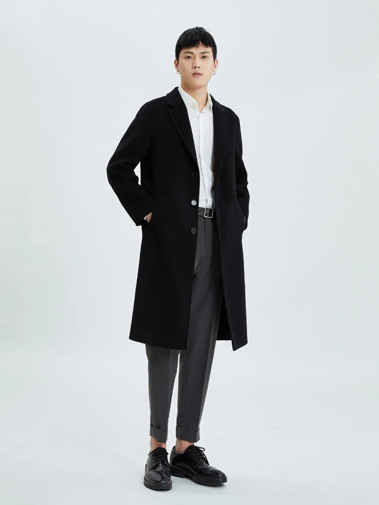 Manteau homme mi-long en laine – CLEVI Paris