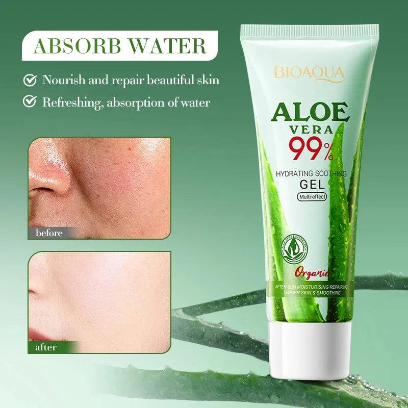 Gel Aloé Vera Hydratant Visage & Corps – Apaisant, Anti-Acné & Réparateur Solaire – CLEVI Paris