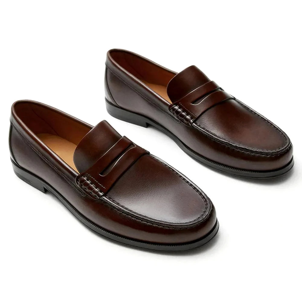 Mocassins Loafers Homme Cuir de Veau Respirant Slip-On | Casual & Conduite EU 39-46
