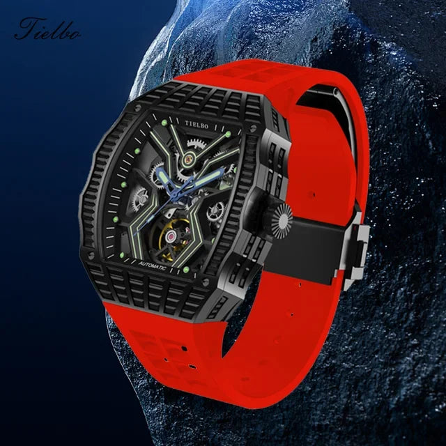Montre Automatique Squelette Saphir Cristaux Homme – CLEVI Paris