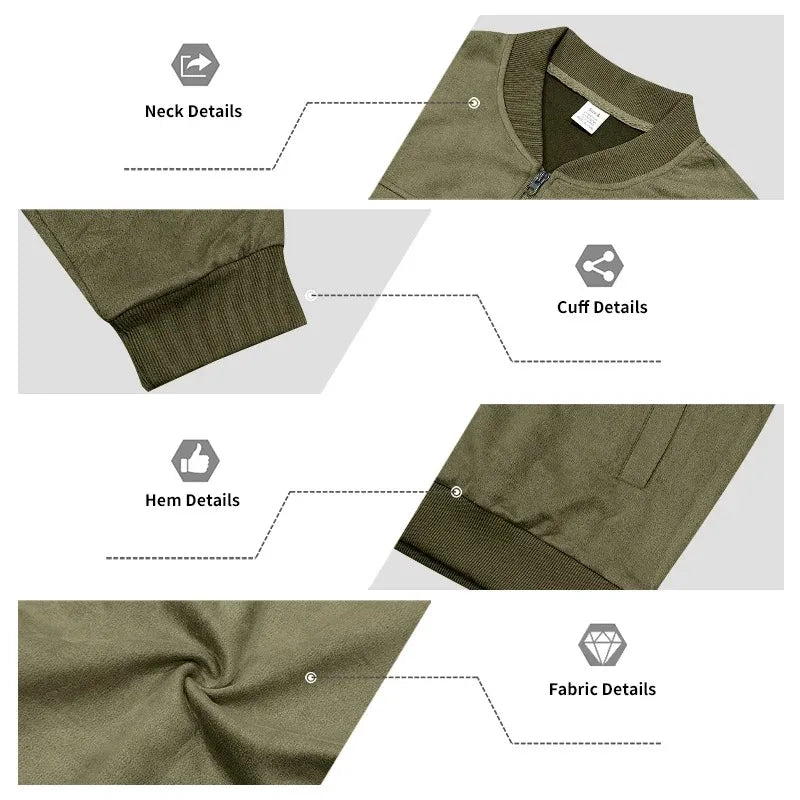 Blouson homme ample zippé à col rond – CLEVI Paris
