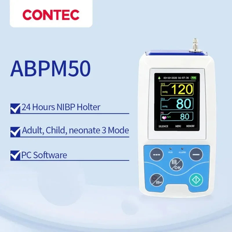 Tensiomètre Ambulatoire 24h Contec ABPM50 Holter Logiciel PC USB – CLEVI Paris