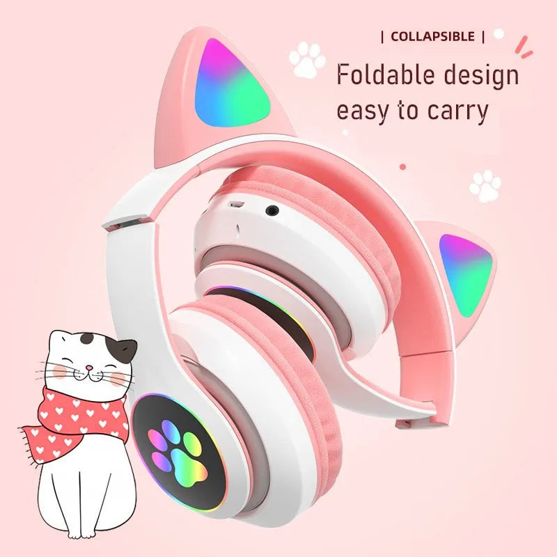 Casque Oreilles de Chat LED RGB Bluetooth – CLEVI Paris