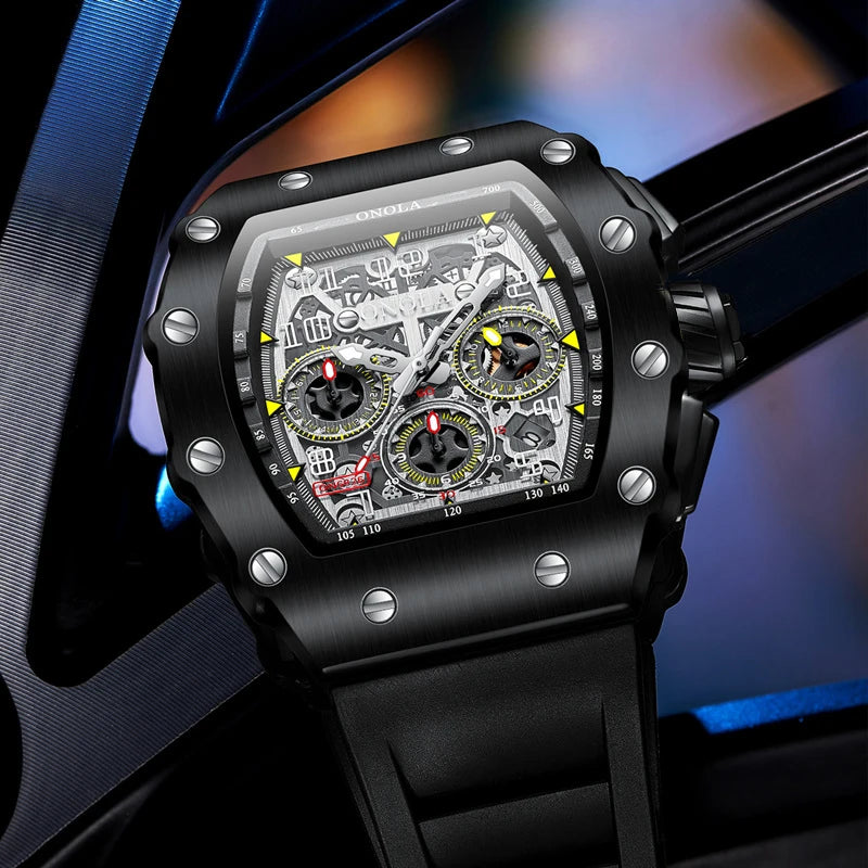 Montre Mécanique Tonneau Chiffres Romains ONOLA Homme – CLEVI Paris
