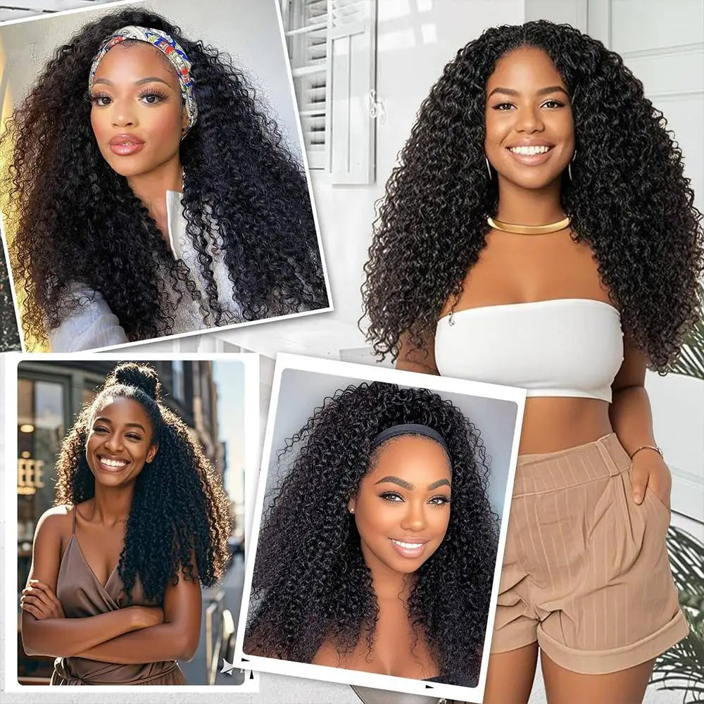 Demi-Perruque Curly 3en1 Cheveux Humains Malaisiens Femme – CLEVI Paris