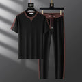 Ensemble homme t-shirt et pantalon contrastés – CLEVI Paris