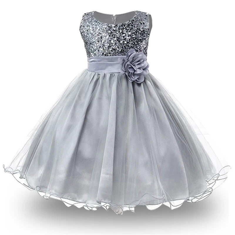 Robe de cérémonie fille sans manches – CLEVI Paris