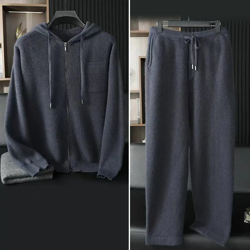 Ensemble homme en cachemire à capuche – CLEVI Paris