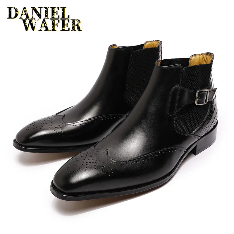 Bottines en Cuir pour Homme, Chelsea Sans Lacet – CLEVI Paris