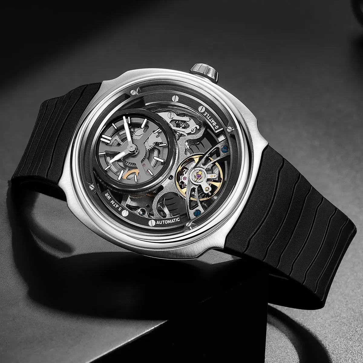 MEGIR 2259 Montre Homme Automatique Squelette Acier Sport Étanche 5ATM – CLEVI Paris