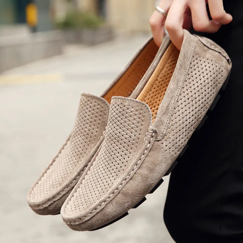 Mocassins Homme Cuir Vache Véritable Ajouré Slip-On Respirant Conduite Casual EU 38-44 TOGEE See – CLEVI Paris