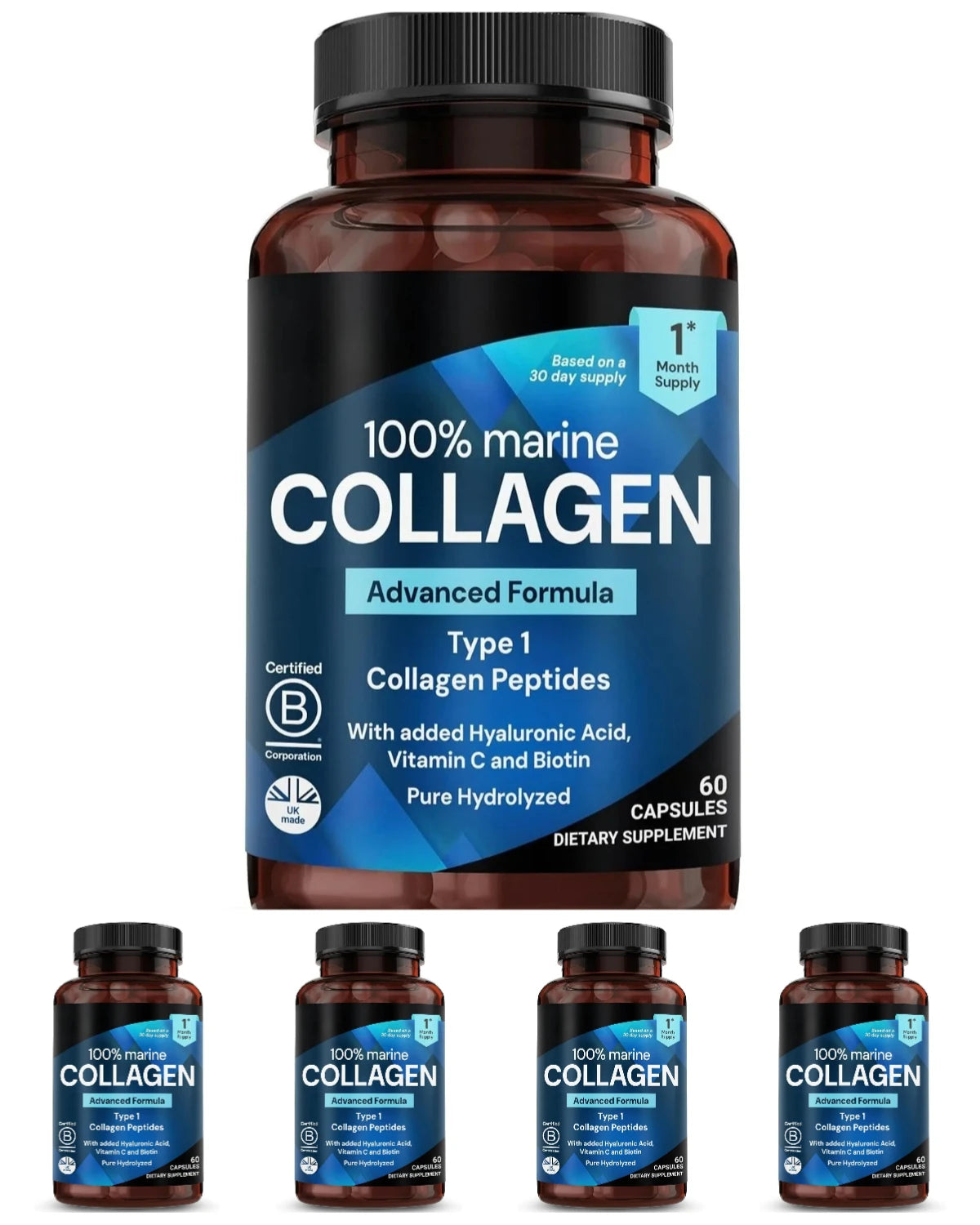 Collagène marin, 60 capsules par flacon – CLEVI Paris